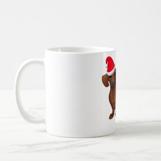 Dachshund-kerstMok Koffiemok (Links)