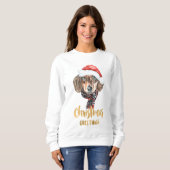 Dachshund-kerstshirt Trui (Voorkant volledig)