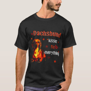 Dachshund Kisses lossen alles op T-shirt