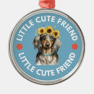 Dachshund kleine leuke vriend metalen ornament