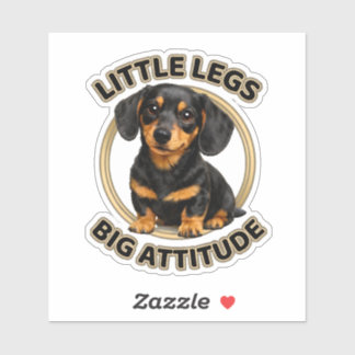Dachshund kleine poten grote attitude sticker