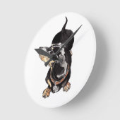 Dachshund-klok Ronde Klok (Hoek)