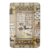 Dachshund Knowledge Blanket Gift Badmat (Voorkant Verticaal)