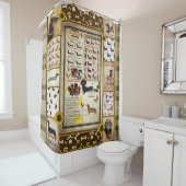 Dachshund Knowledge Blanket Gift Douchegordijn (In situ)