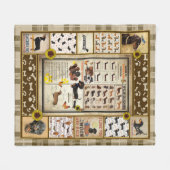 Dachshund Knowledge Blanket Gift Fleece Deken (Voorkant (Horizontaal))