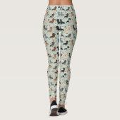 Dachshund koffieontwerp leggings (Achterkant)
