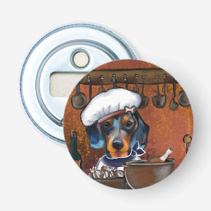 Dachshund-koks Button Flesopener