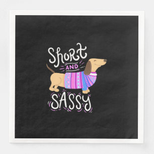 Dachshund kort en sassisch servet