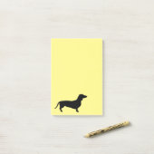 Dachshund Kort Haar - Silhouet 1 Post-it® Notes (Op bureau)
