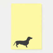 Dachshund Kort Haar - Silhouet 1 Post-it® Notes (Voorkant)