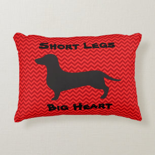 Dachshund - Korte Legs Big Heart Accent Pillow Accent Kussen