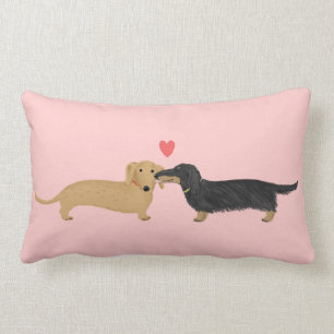 Dachshund Kus met Hart Schattige Weense Honden L Kussen