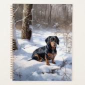 Dachshund Laat het sneeuwen Kerstmis Planner (Voorkant)
