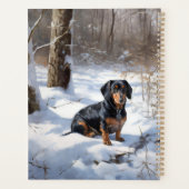 Dachshund Laat het sneeuwen Kerstmis Planner (Achterkant)