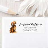 Dachshund-label voor retouradres etiket (Insitu)
