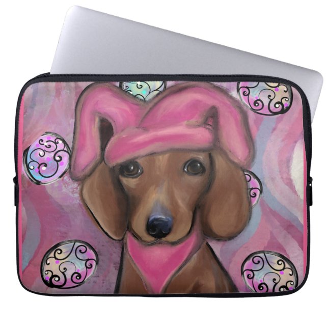 Dachshund Laptop Sleeve (Voorkant)