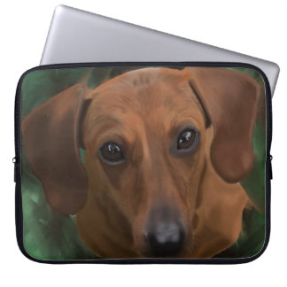 Dachshund-laptophoes Laptop Sleeve