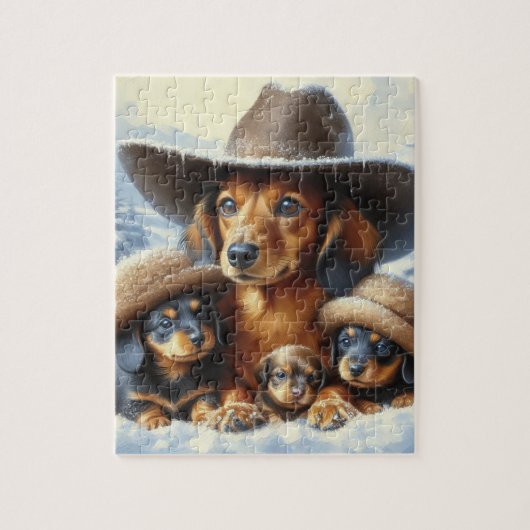Dachshund Legpuzzel (Verticaal)