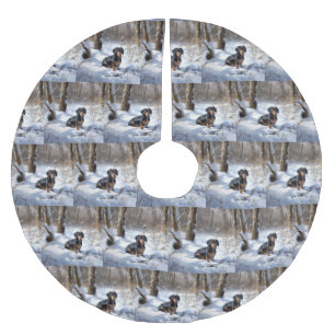 Dachshund Let It Snow Kerstmis Kerstboom Rok