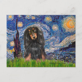 Dachshund (LHBT) - Sterrennacht Briefkaart