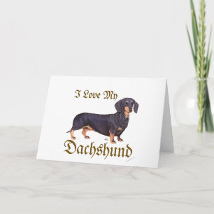 Dachshund Liefde Feestdagen Kaart