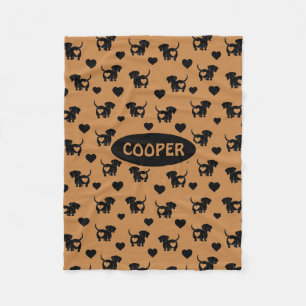 Dachshund Liefde Fleece Hondendeken Deken