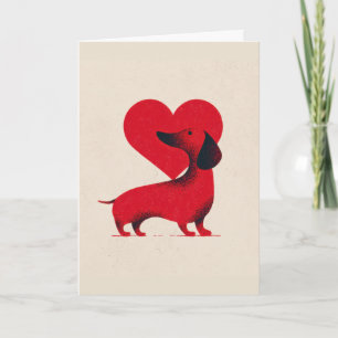 Dachshund Liefde – Hartend Ontwerp van een Cute Ho Kaart