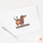 Dachshund Liefde Hond Sticker (Envelop)
