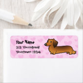 Dachshund Liefde (langharig) Etiket (Insitu)