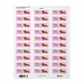 Dachshund Liefde (langharig) Etiket (Full Sheet)