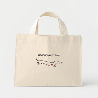 Dachshund = Liefde Mini Tote Bag