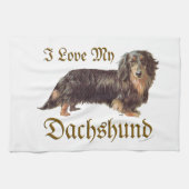 Dachshund Liefde Theedoek (Horizontaal)