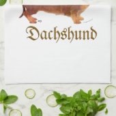 Dachshund Liefde Theedoek (Gevouwen)