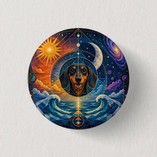 Dachshund Liefhebber Patches. Cute Hond Patch/Spel Ronde Button 3,2 Cm