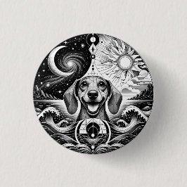 Dachshund Liefhebber Patches. Mooie Hond Patch/Spe Ronde Button 3,2 Cm