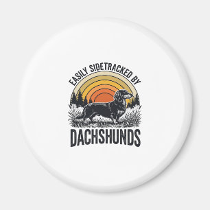 Dachshund Liefhebber Shirt Gemakkelijk Afgeleid Re Magneet