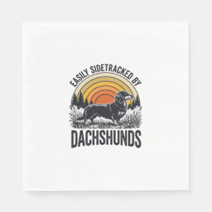Dachshund Liefhebber Shirt Gemakkelijk Afgeleid Re Servet