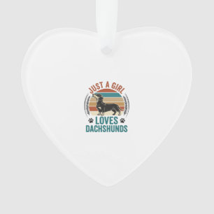 Dachshund Liefhebber Shirt Vintage Zonsondergang H Ornament