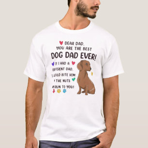 Dachshund lieve papa je bent de beste t-shirt
