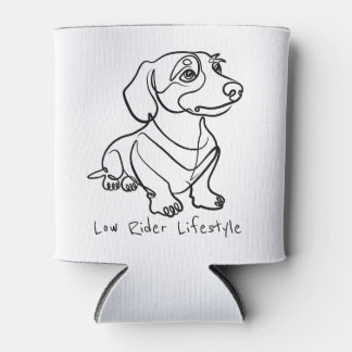 Dachshund Lijn Kunst - Low Rider Levensstijl Blikjeskoeler