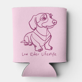 Dachshund Lijn Kunst - Low Rider Levensstijl Blikjeskoeler