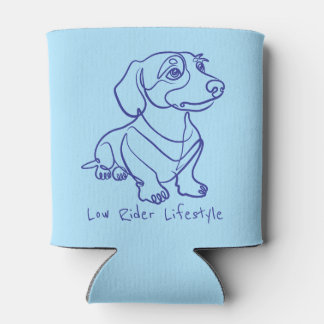 Dachshund Lijn Kunst - Low Rider Levensstijl Blikjeskoeler