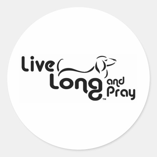 Dachshund Logo Ronde Sticker (Voorkant)