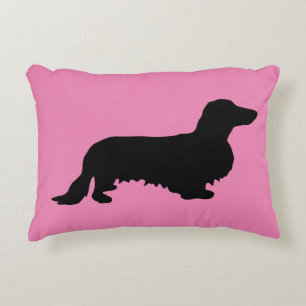 Dachshund Long Hair - Silhouette 1 Accent Kussen