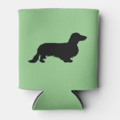 Dachshund Long Hair - Silhouette 1 Blikjeskoeler (Voorkant)