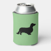 Dachshund Long Hair - Silhouette 1 Blikjeskoeler (Blikje Achterkant)