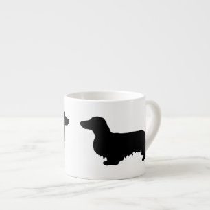Dachshund Long Hair - Silhouette 1 Espresso Kop