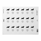 Dachshund Long Hair - Silhouette 1 Etiket (Full Sheet)