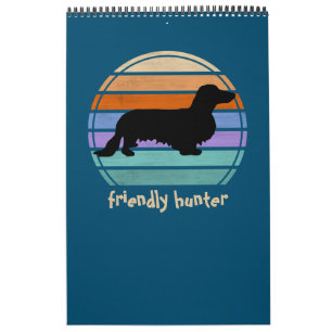 Dachshund Long Hair - Silhouette 1 Kalender