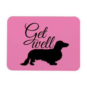 Dachshund Long Hair - Silhouette 1 Magneet